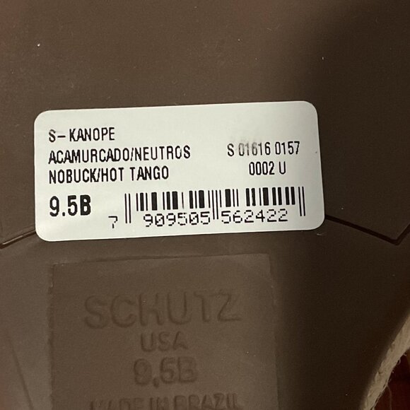 NWOB Schutz Nubuck Wedge Espadrilles 9.5 - Picture 6 of 6